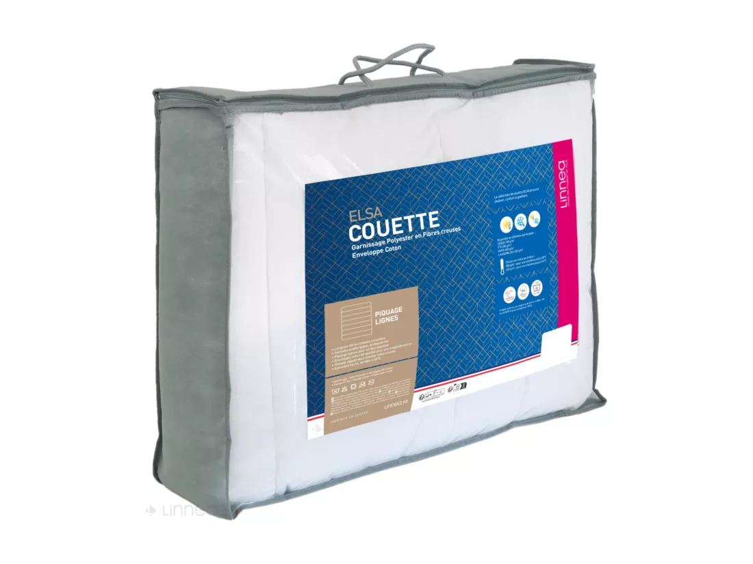 Couette 160x200 cm hiver ELSA garnissage fibre polyester 500 g/m2
