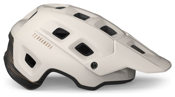 Casque All-Mountain MET Terranova Blanc Bronze Mat