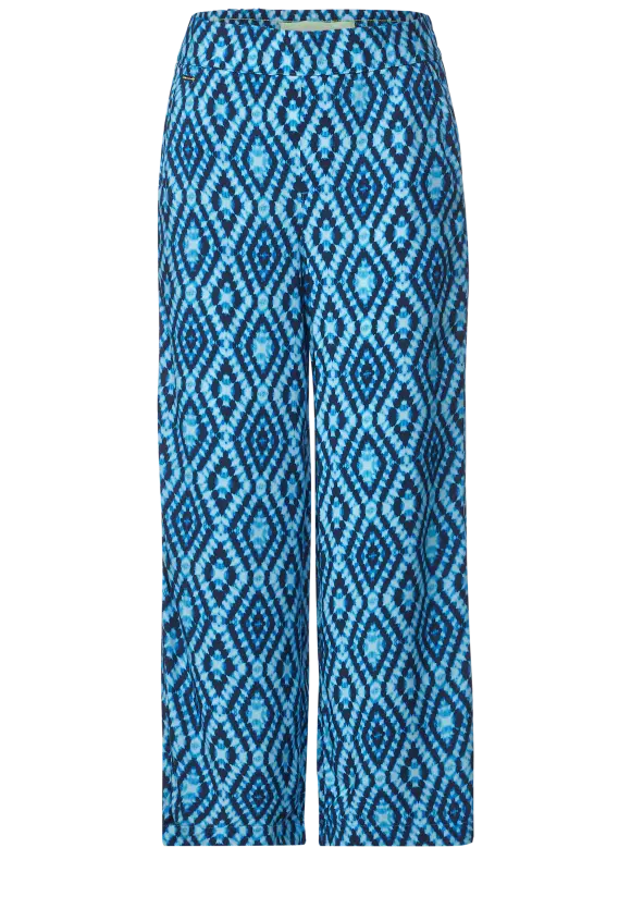 Loose Fit Hose mit Print - splash blue