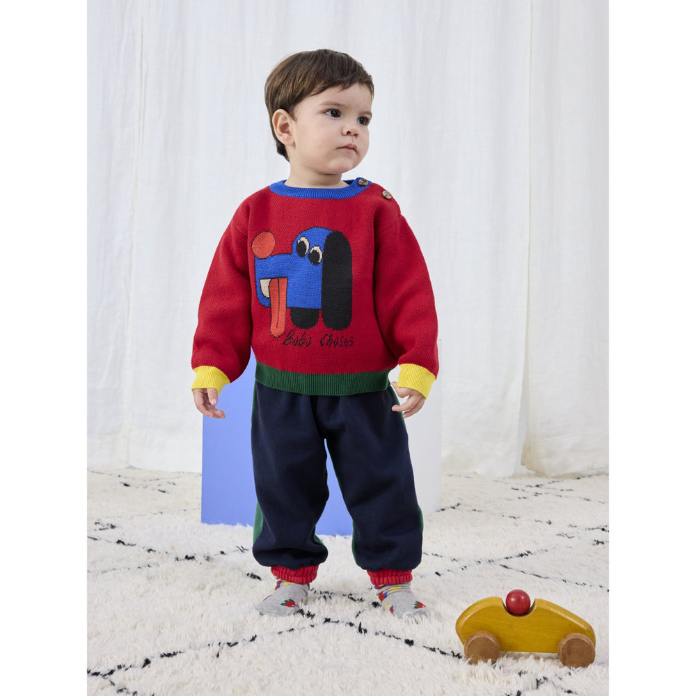 Køb Bobo Choses Red Doggy Mate Jacquard Jumper