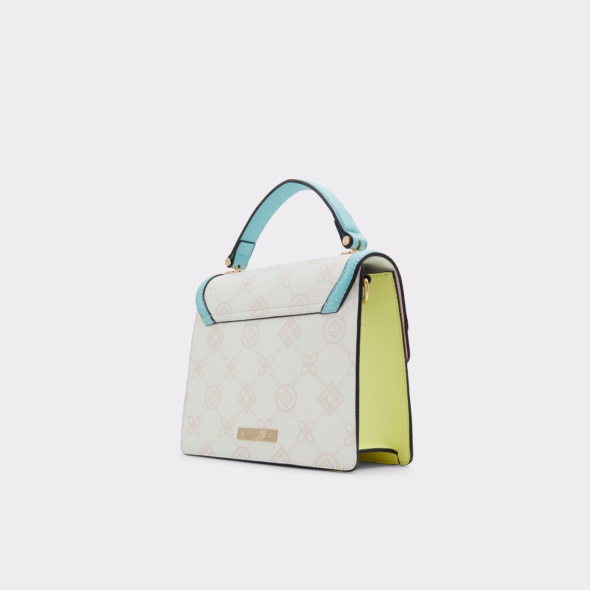 Nattheim White Multi Women Top Handle Bags
