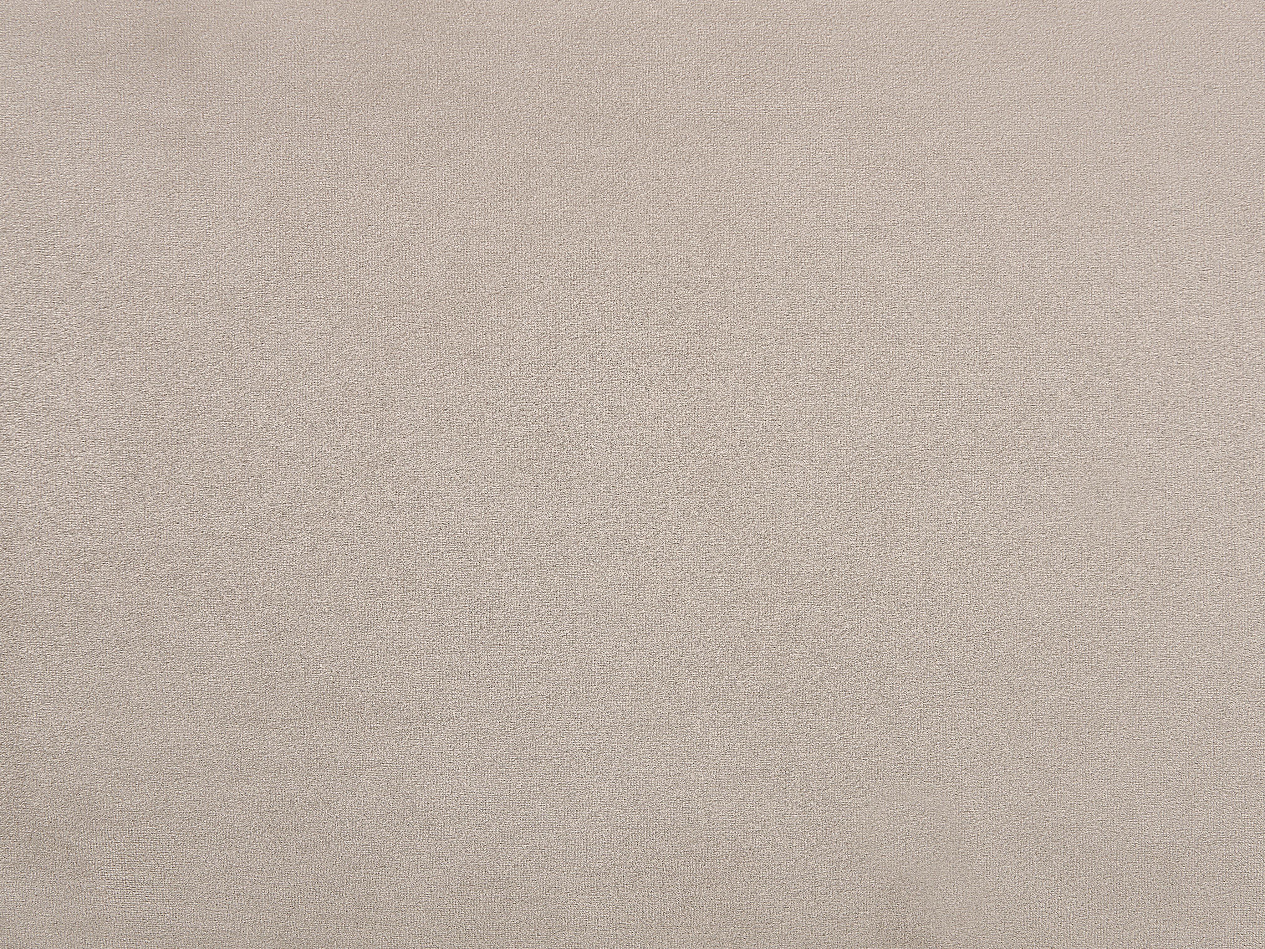 Bed Fluweel BAJONNA 160 x 200 cm Taupe