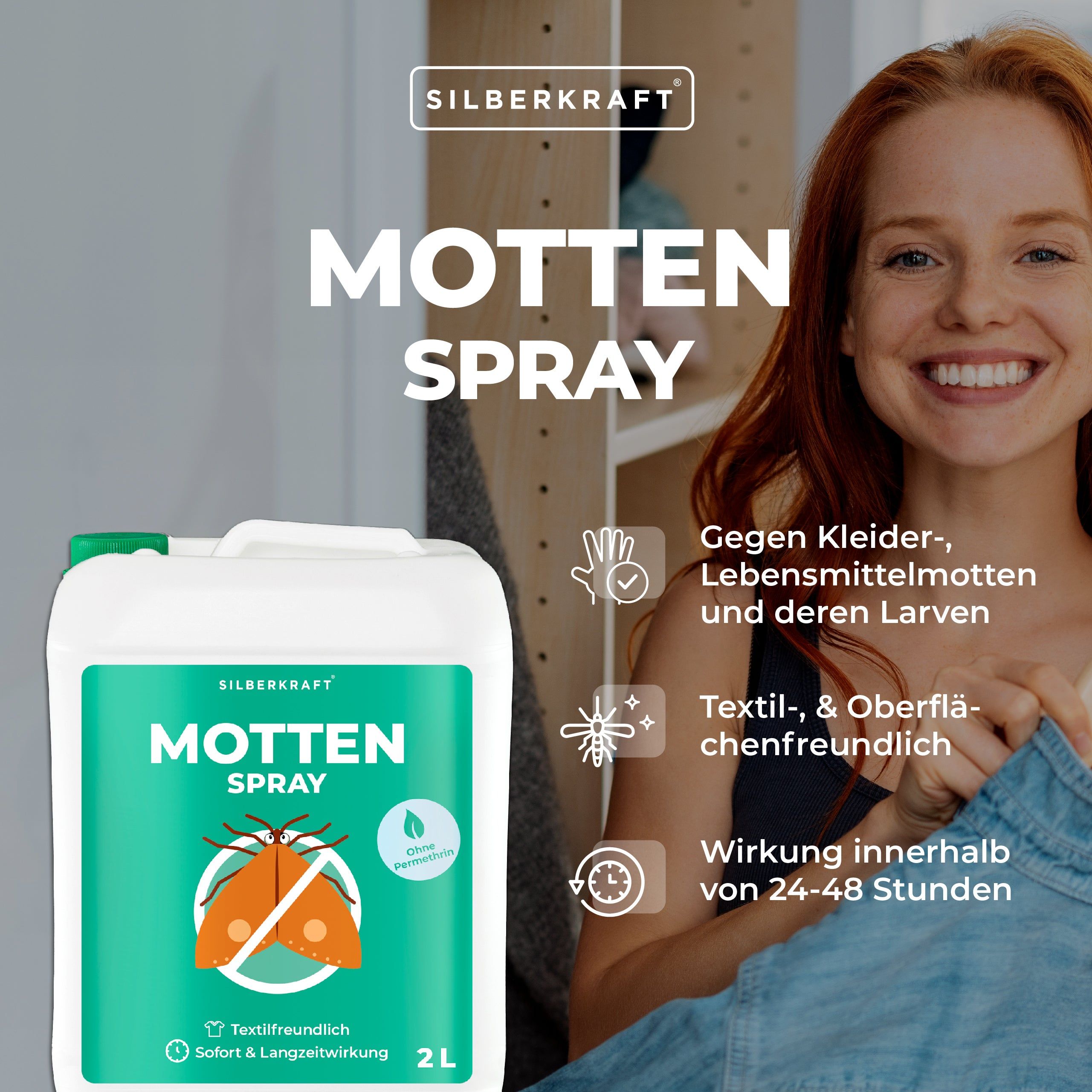 SILBERKRAFT Mottenspray
