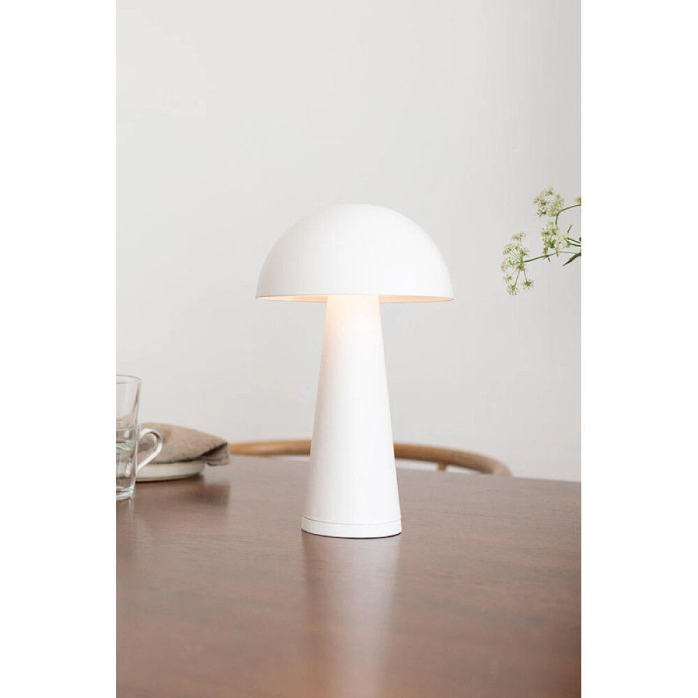 BORDLAMPE MARKSLÖJD FUNGI PORTABEL HVIT