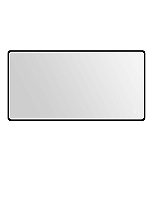 Miroir de salle de bains lumineux LED noir 70 x 140 cm, MPGlass Lyon Chic