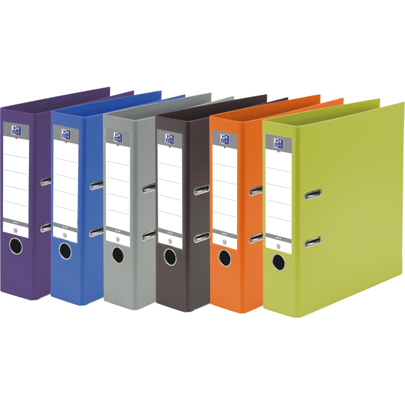 Classeur A Levier Oxford Smart A4 Dos 80Mm 2 Anneaux PP/PP Assorti