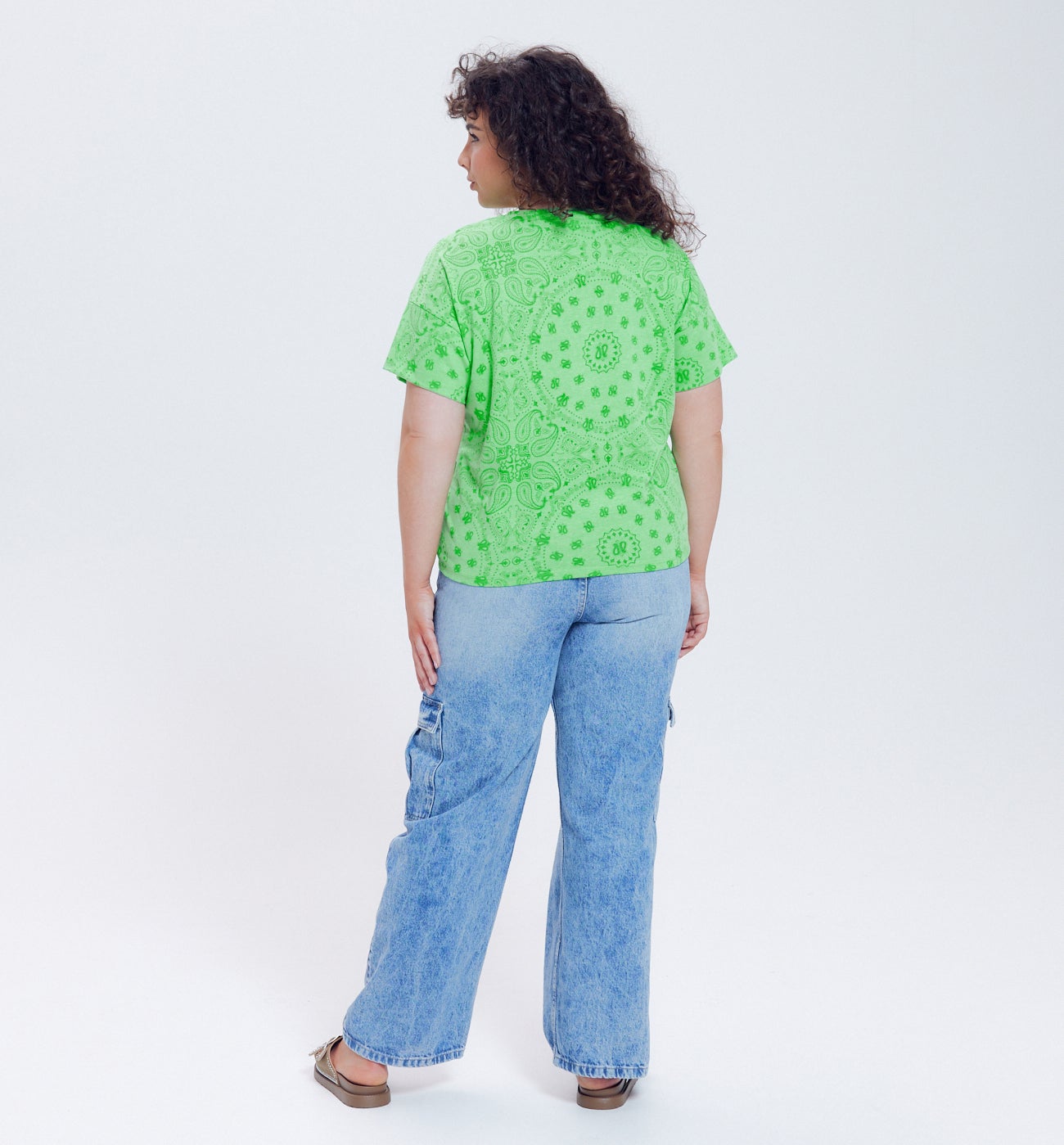 T-shirt motif bandana - Vert