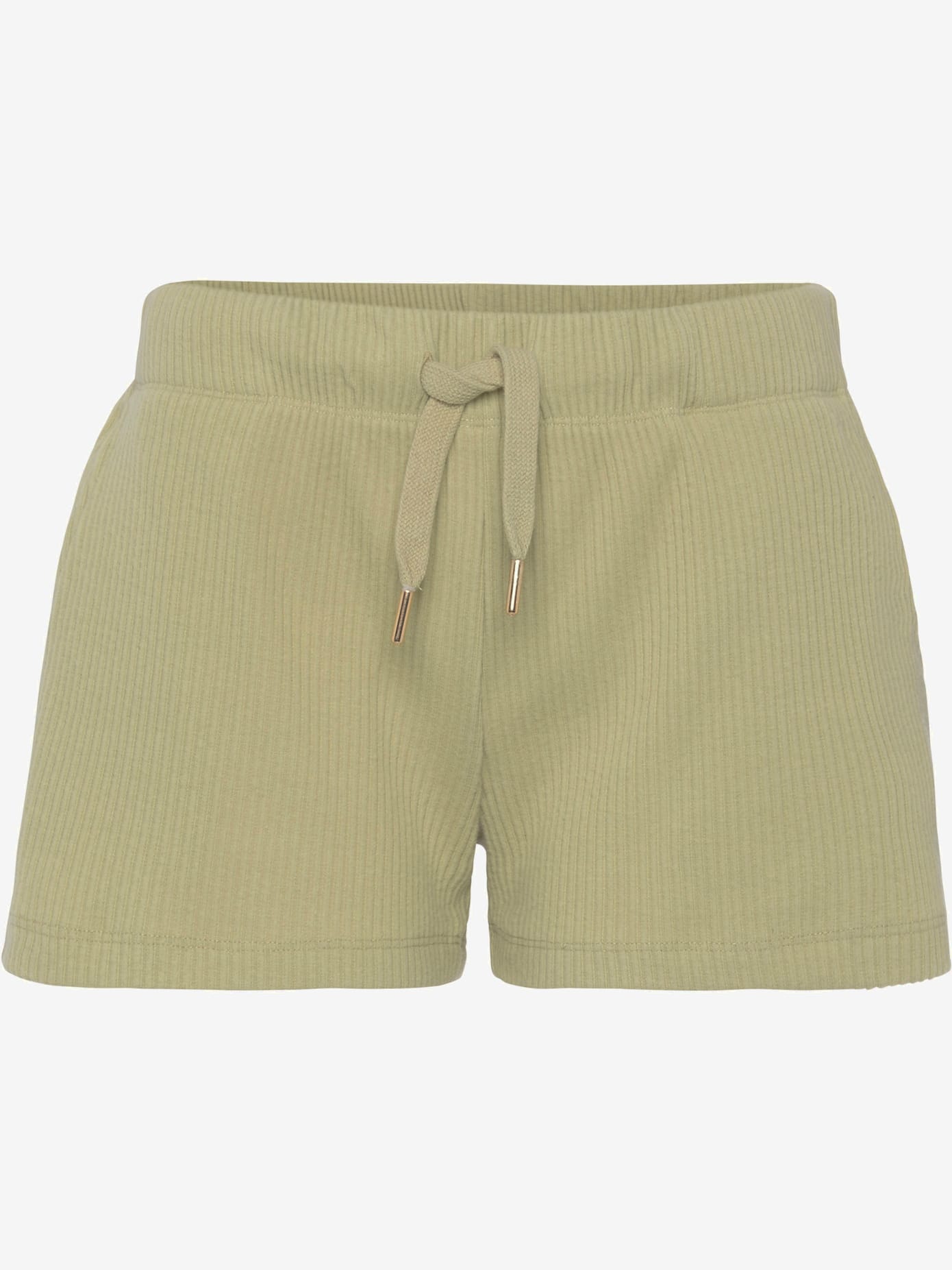 Short en matière sweat empiècement en dentelle en qualité côtelée