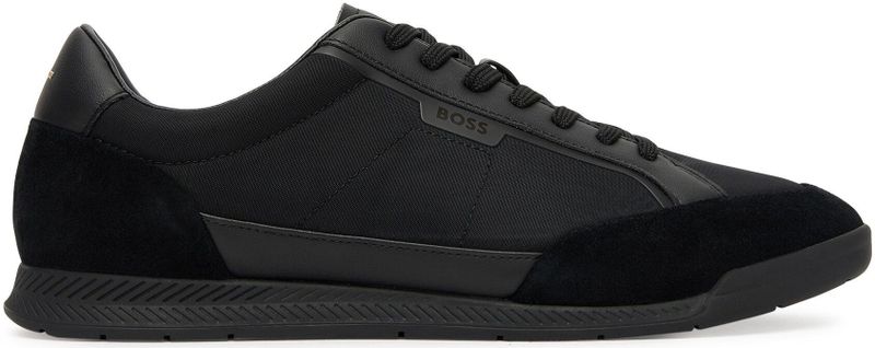 BOSS - Nitan - Sneakers - Zwart - Nylon/Suède/Imitatieleer