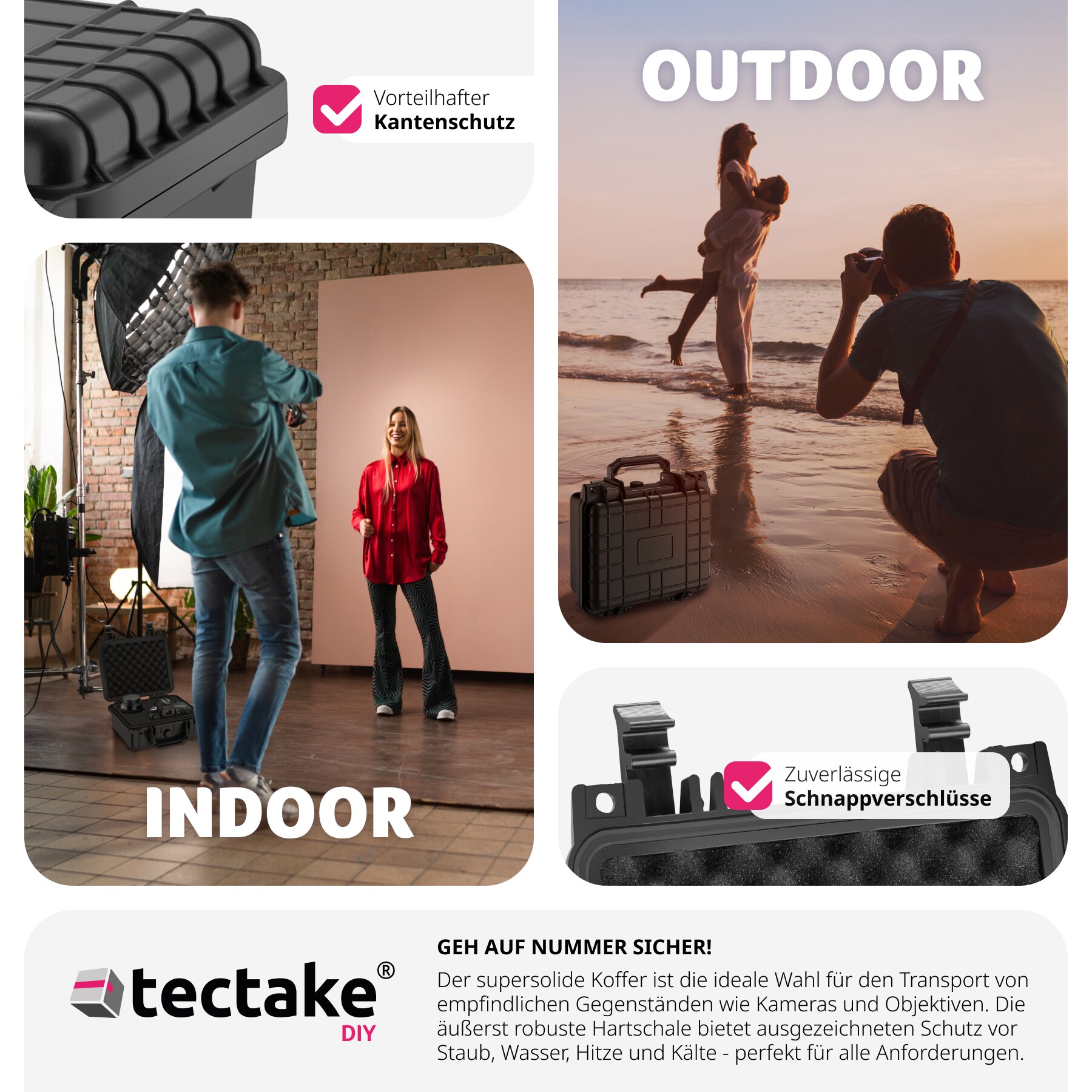 tectake® Fotokoffer Universalbox
