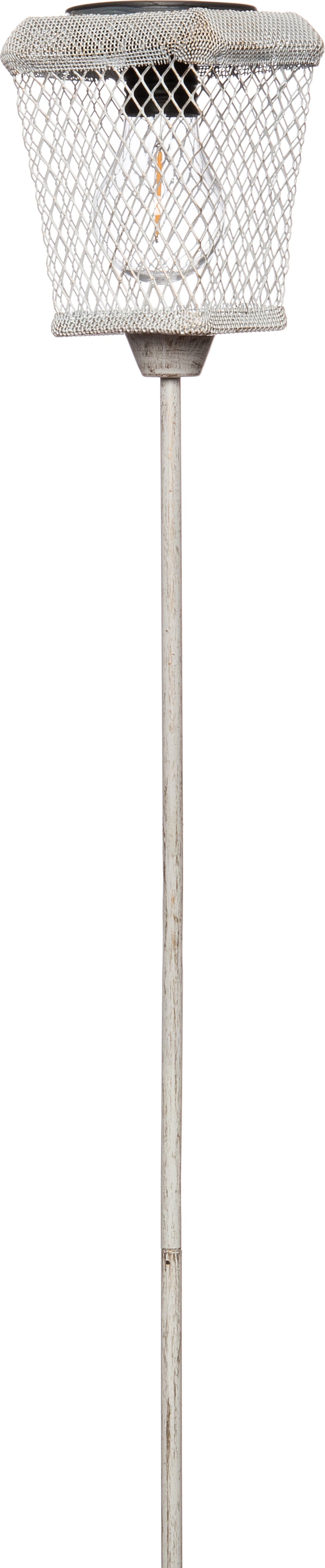 Intratuin solar lantaarn wit 9,5 x 9,5 x 79 cm