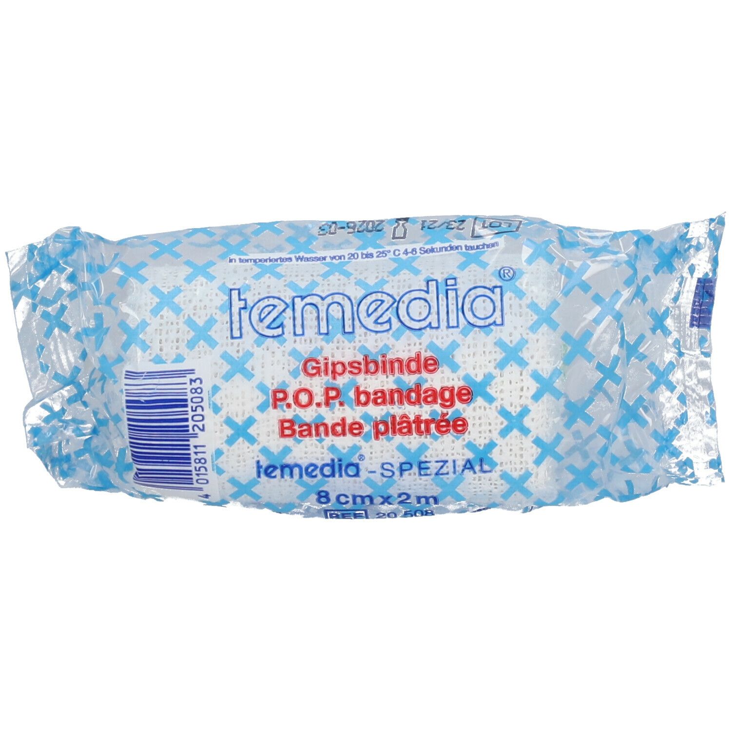 Temedia® Gipsbinde spezial 8 cm x 2 m