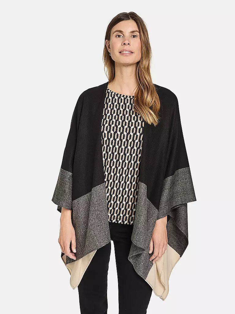 GERRY WEBER Poncho - Cape schwarz