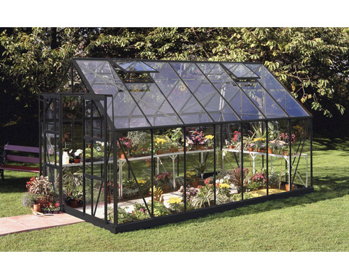 Kas Halls Magnum 148, veiligheidsglas 3 mm, 257 x 446 cm, zwart