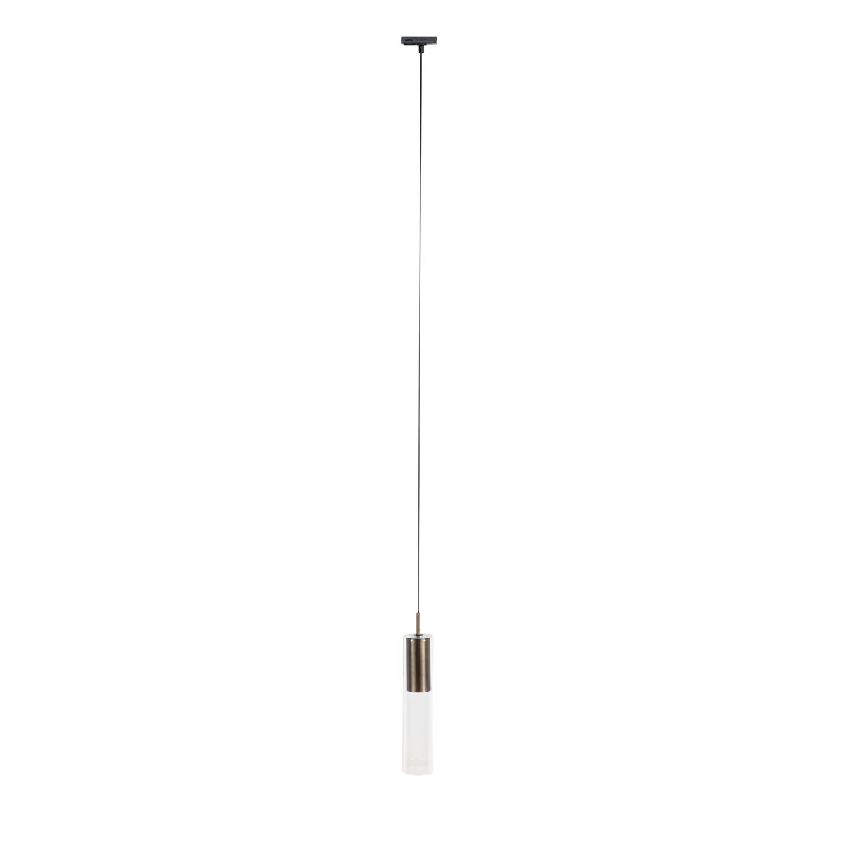Moderne hanglamp donker brons voor railsysteem 1-fase - Iconic Lloyd