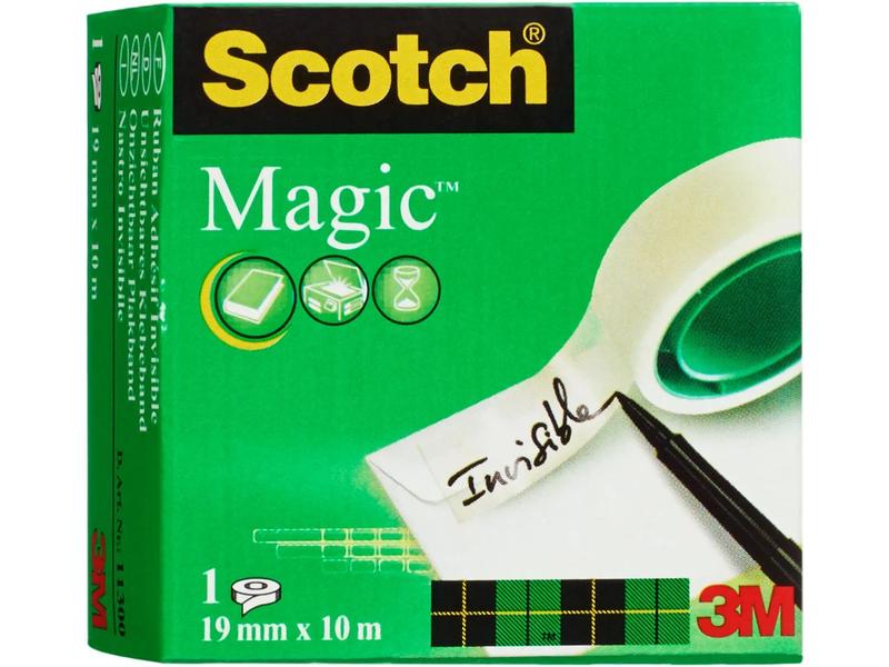 Scotch Klebeband Magic Tape 19 mm x 10 m, Transparent Transparent Tape