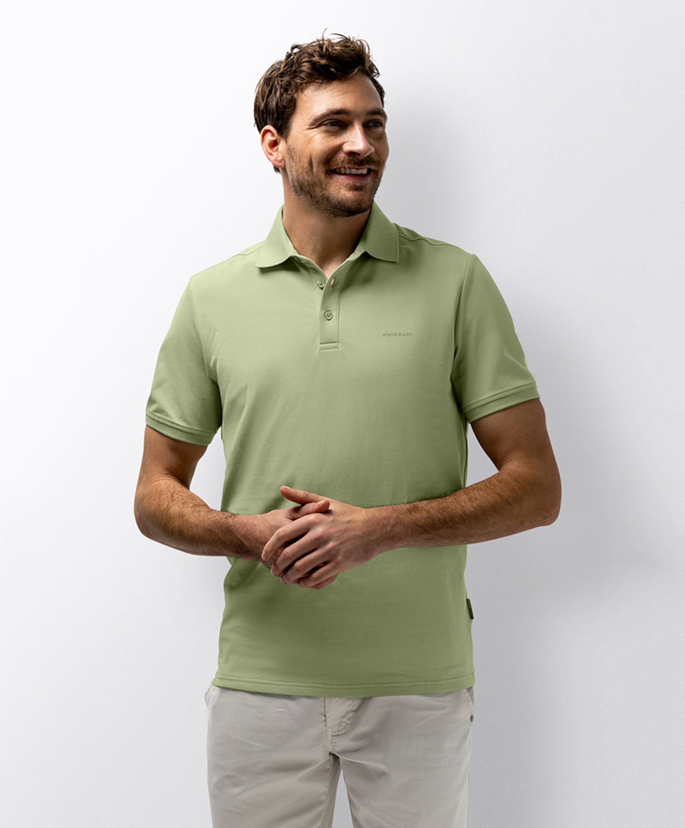 State of Art Heren polo groen