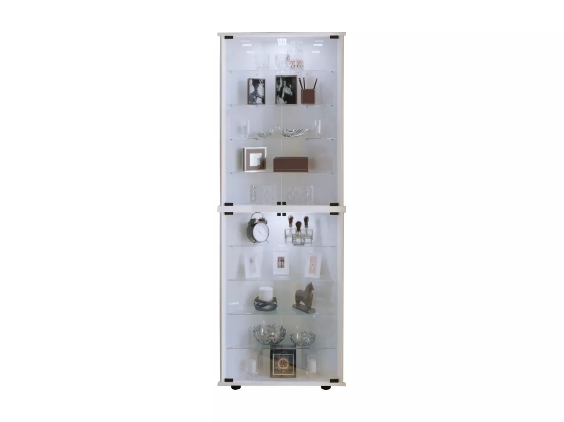 Bois Verre Vitrine d'angle Jecka
