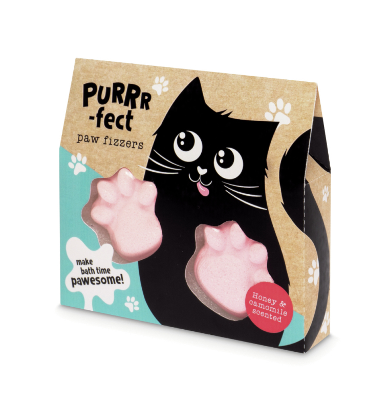 purrrfect Pootvormige Fizzers In Bedrukte Geschenkverpakking 2 X 50G