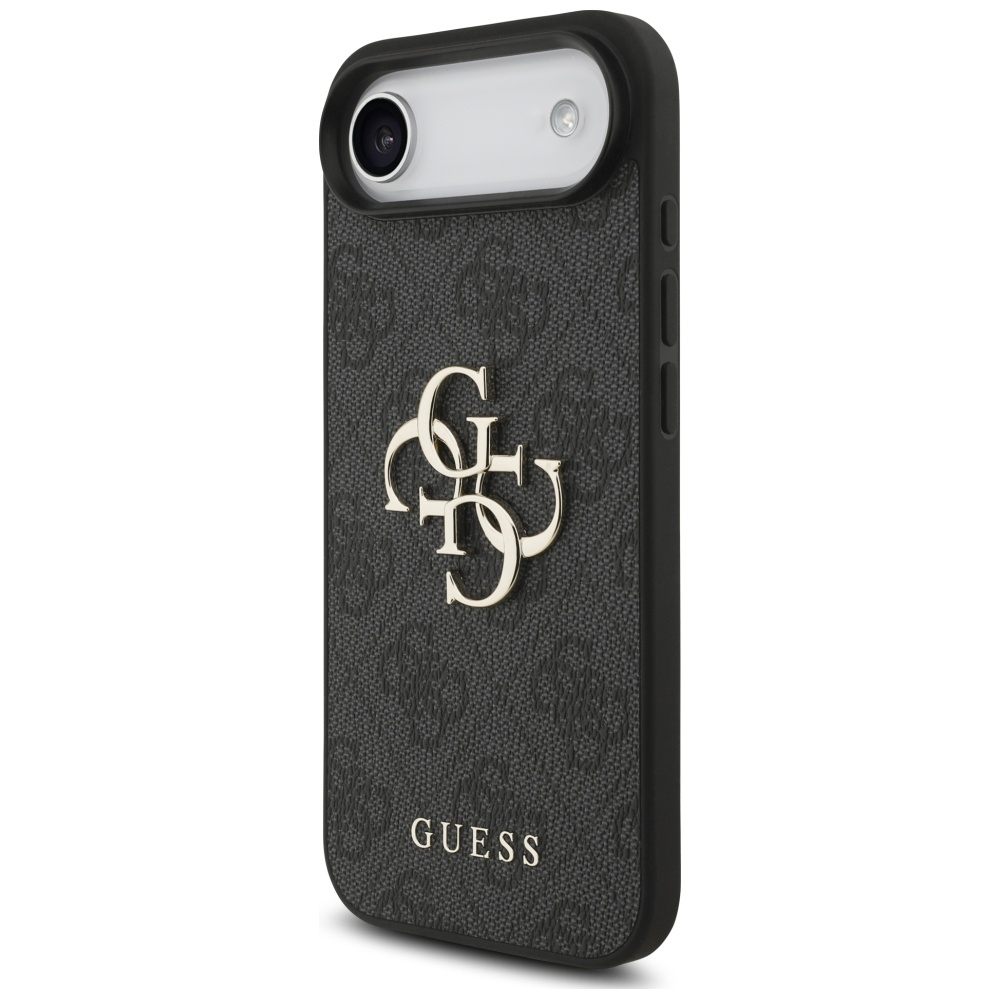 iPhone Air Leder Hardcase Hülle 4G Big Metal Logo (GUHCP17M4GMGGR) - Schwarz