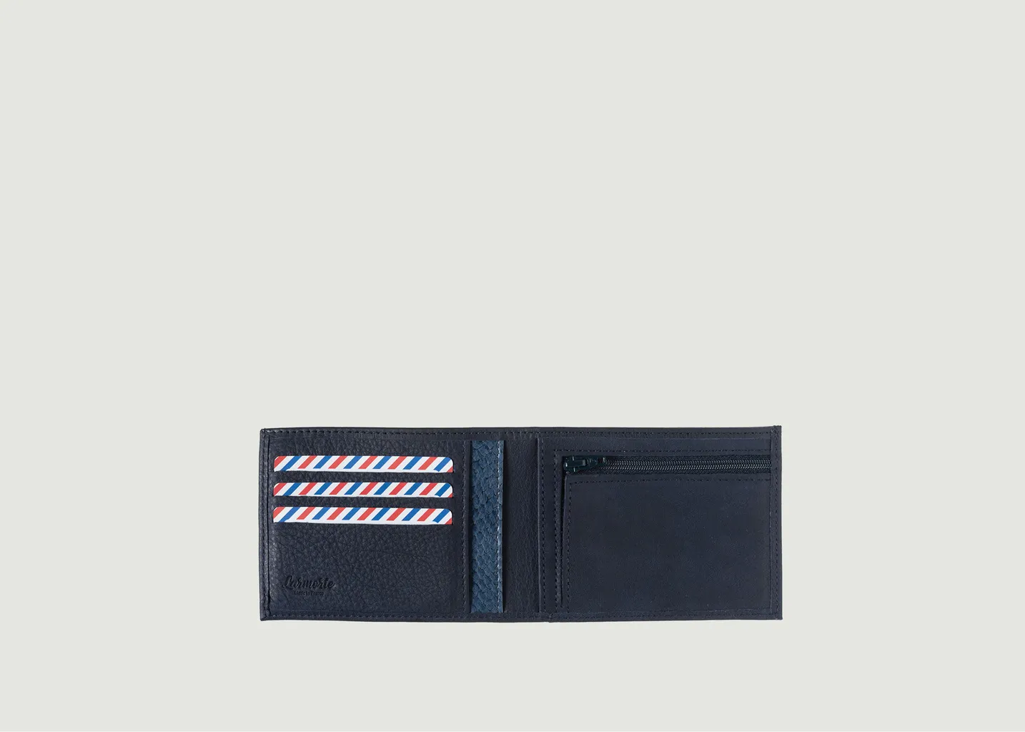 Portefeuille Arthur en cuir de poisson et nubuck Larmorie