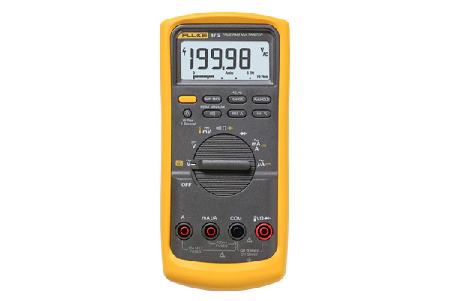 Fluke 87-V/EUR Industriële digitale True-RMS multimeter - AC/DC 1000V & 10A