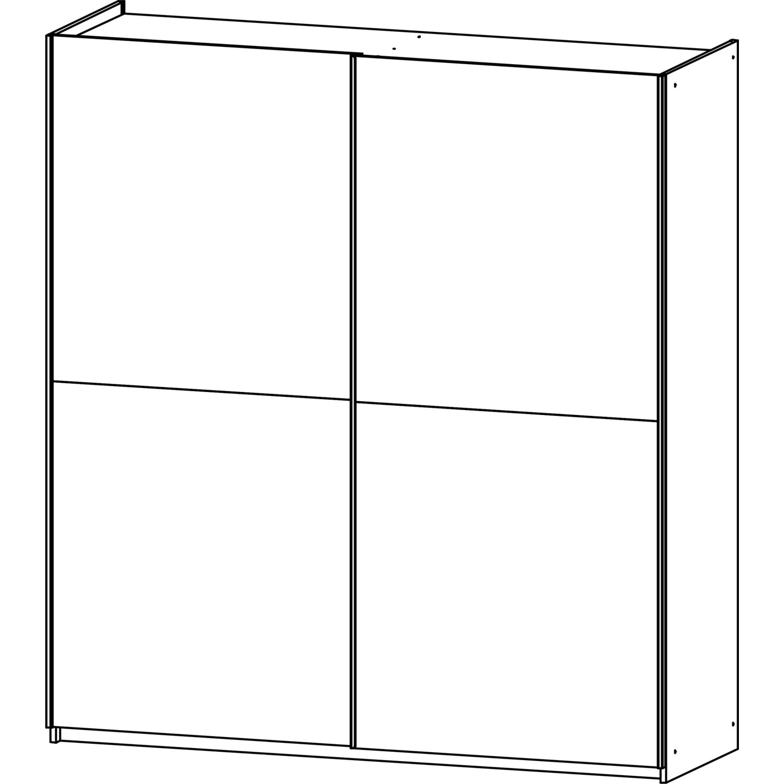 Schwebetürenschrank Saturn Dekor 175 x 191 x 59 cm Artisan/weiss