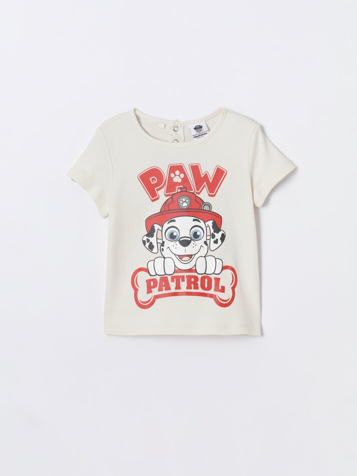 Conjunto de 2 pijamas estampados Patrulha Canina Nickelodeon - Branco Sujo