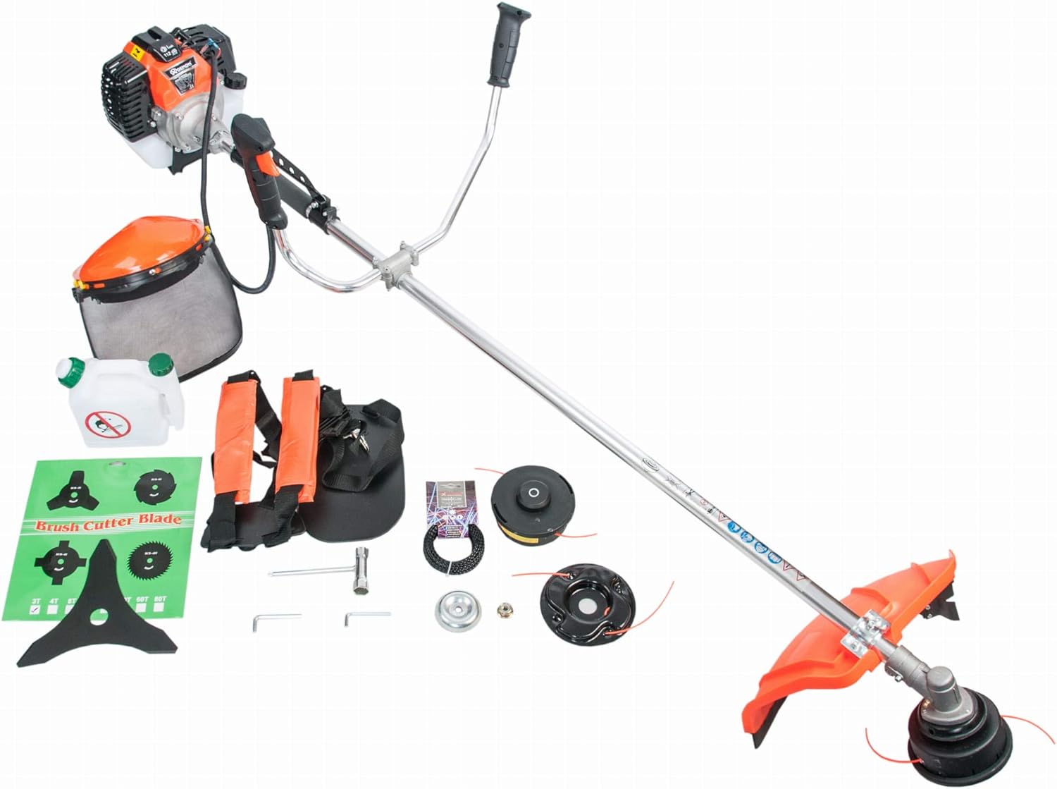 K&G Benzin Motorsense 5,2 PS DE MON Freischneider Rasentrimmer Trimmer Leicht Benzin Gartenwerkzeug Rasenmäher Freischneider