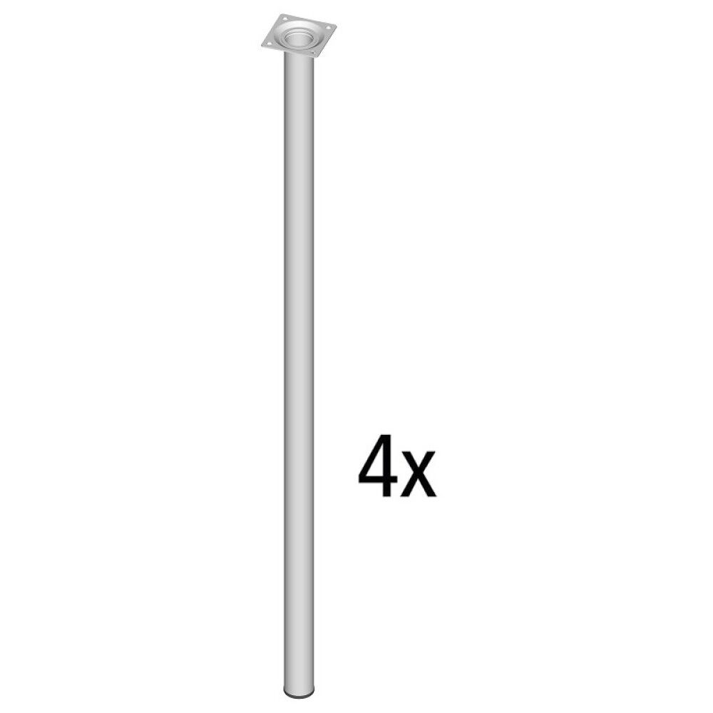 BORDBEN ELEMENT-SYSTEM GRÅ 4 STK. Ø30 X 100 MM