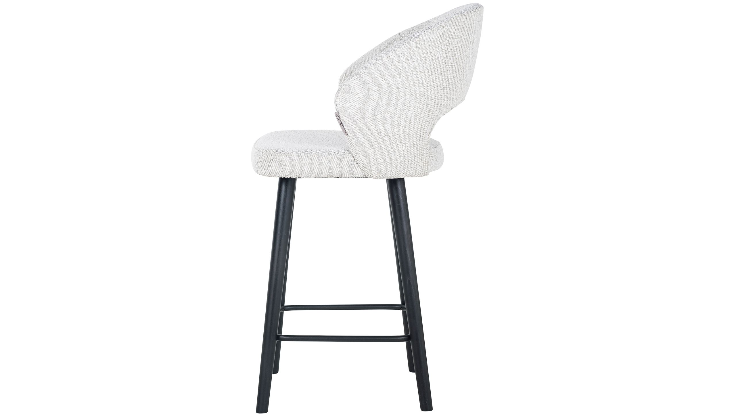 Barkruk 211072 White Bouclé Savoy B50 x D57 x H100 cm