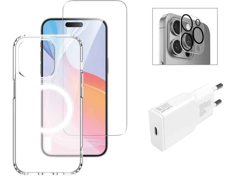 4smarts Back Cover 3in1 Premium Starter Set iPhone 16 Pro 3in1 für Apple iPhone 16 Pro