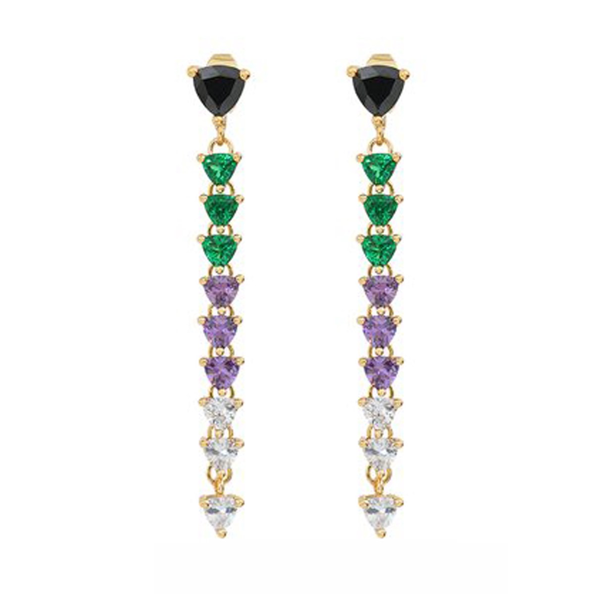 Boucles d'oreilles Agatha pendantes Eclatante