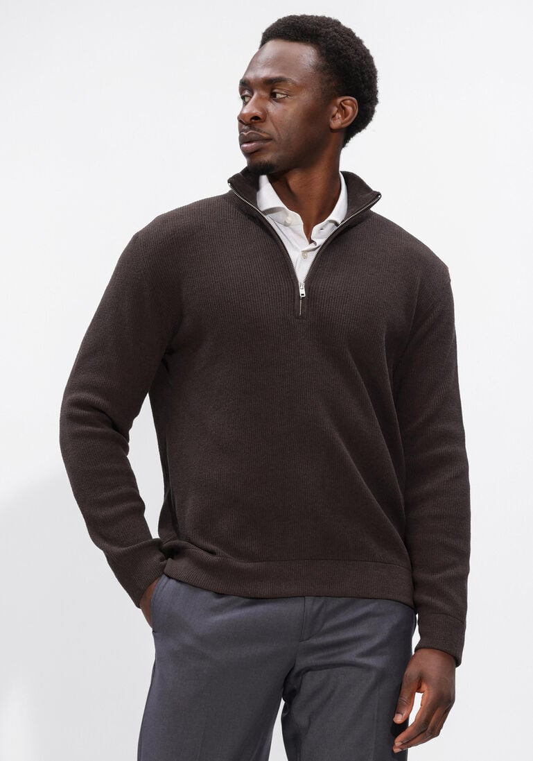 bordeaux nn.07 trui danny half zip 6429