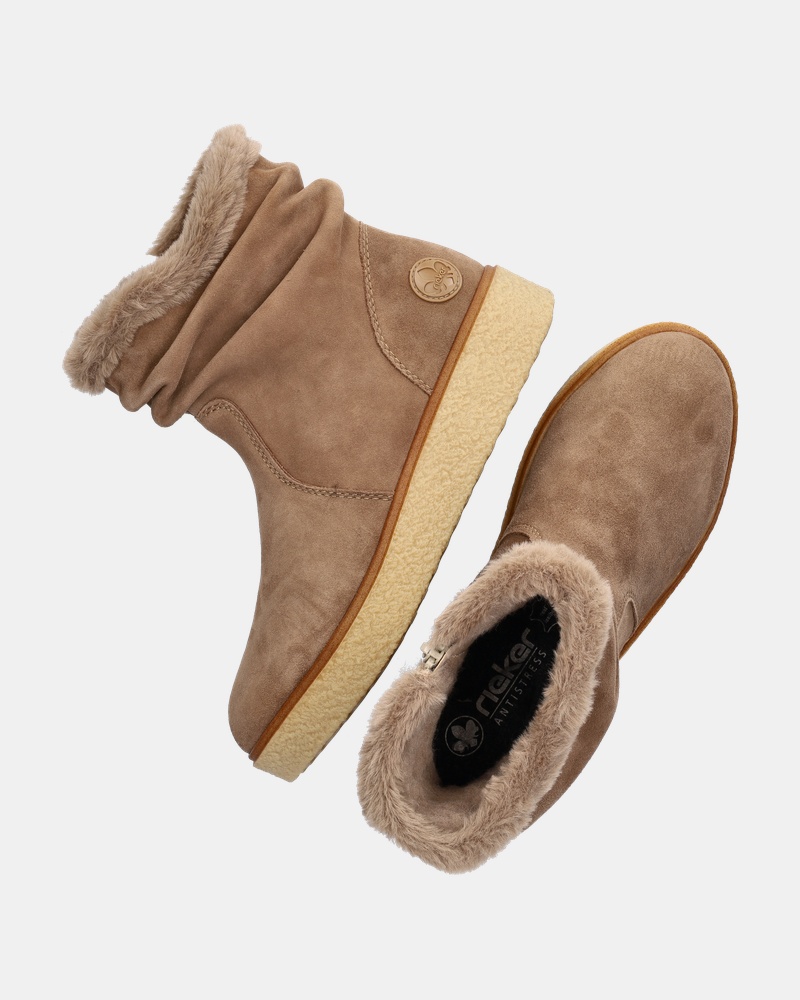 Rieker Gevoerde boots  - bruin