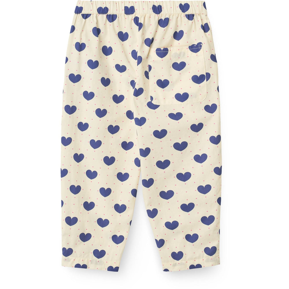 Køb COPENHAGEN COLORS x Luksusbaby Heart Aop Ocean Heart and Dots Bukser Loose Fit