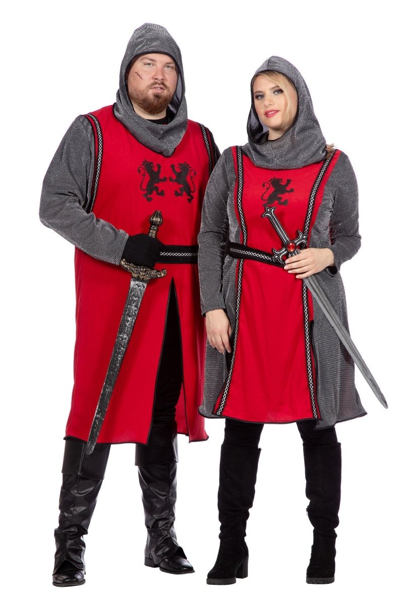 Ridder Jurk Grijs Rood Dames 3 delig