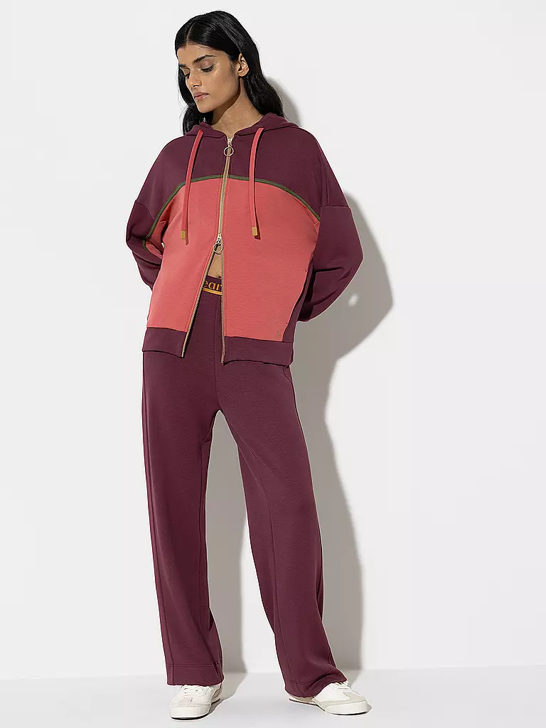 MEY Loungewear Kapuzenjacke SMOOTH dunkelrot