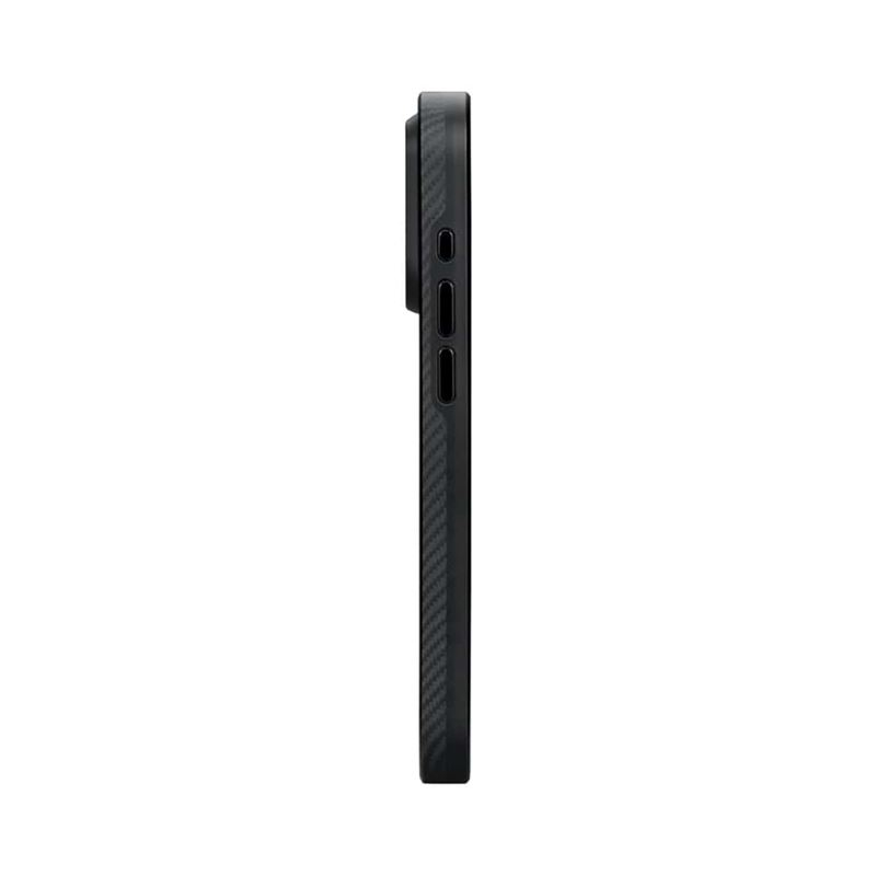 iPhone 15 Pro Max MagEZ Pro 4 MagSafe Case Aramid Schutzhülle (KI1501PMPA) - Schwarz / Grau (Carbon)