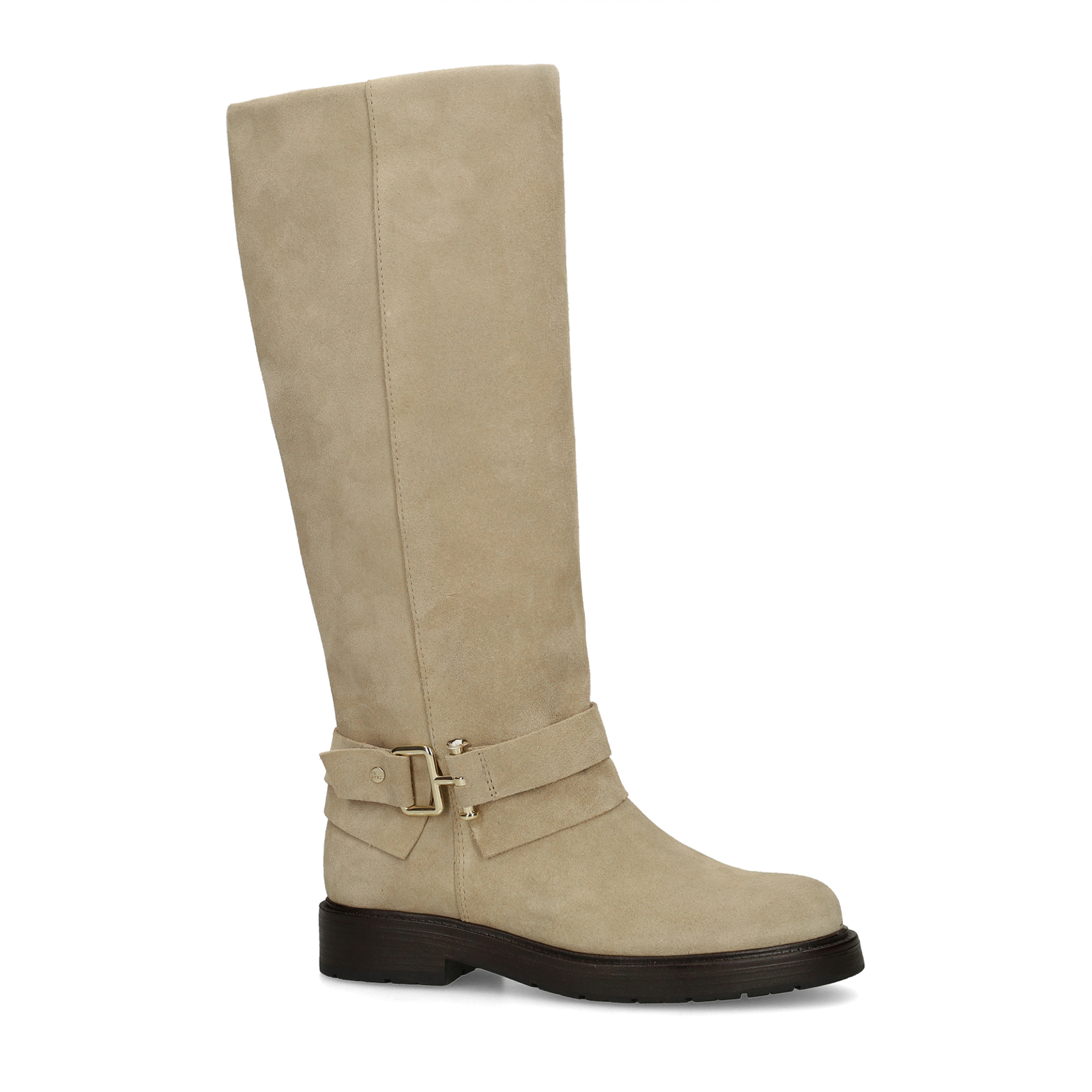 Beige suède hoge laarzen