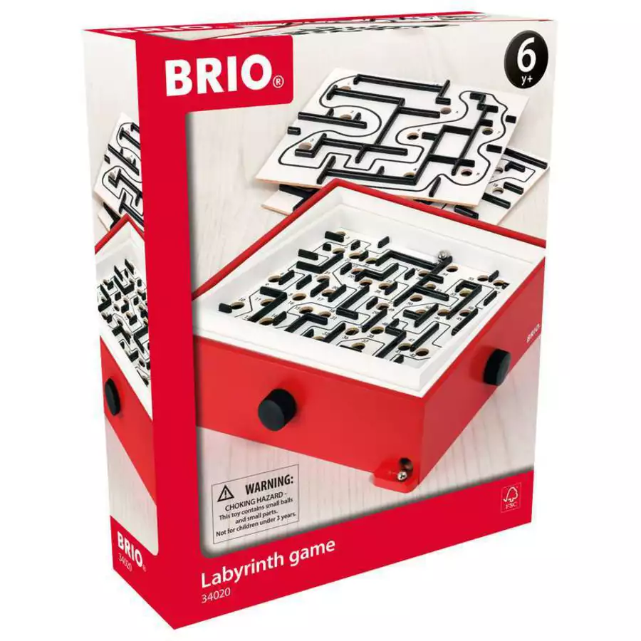 Brio Labyrinth mit Übungsplatten, rot bunt