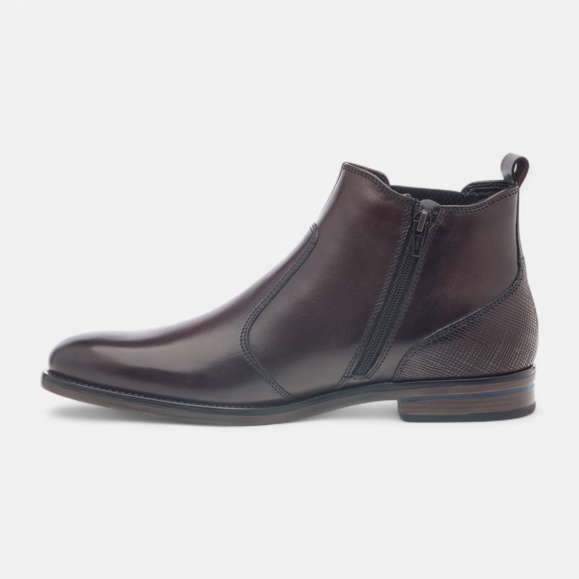 Boots chelsea Homme en cuir marron