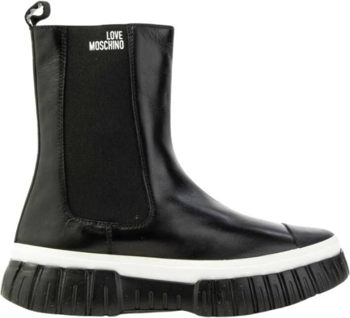 Love Moschino Regenlaarzen Sneakerd.gomma55 vit.nero nero-bian Zwart Dames