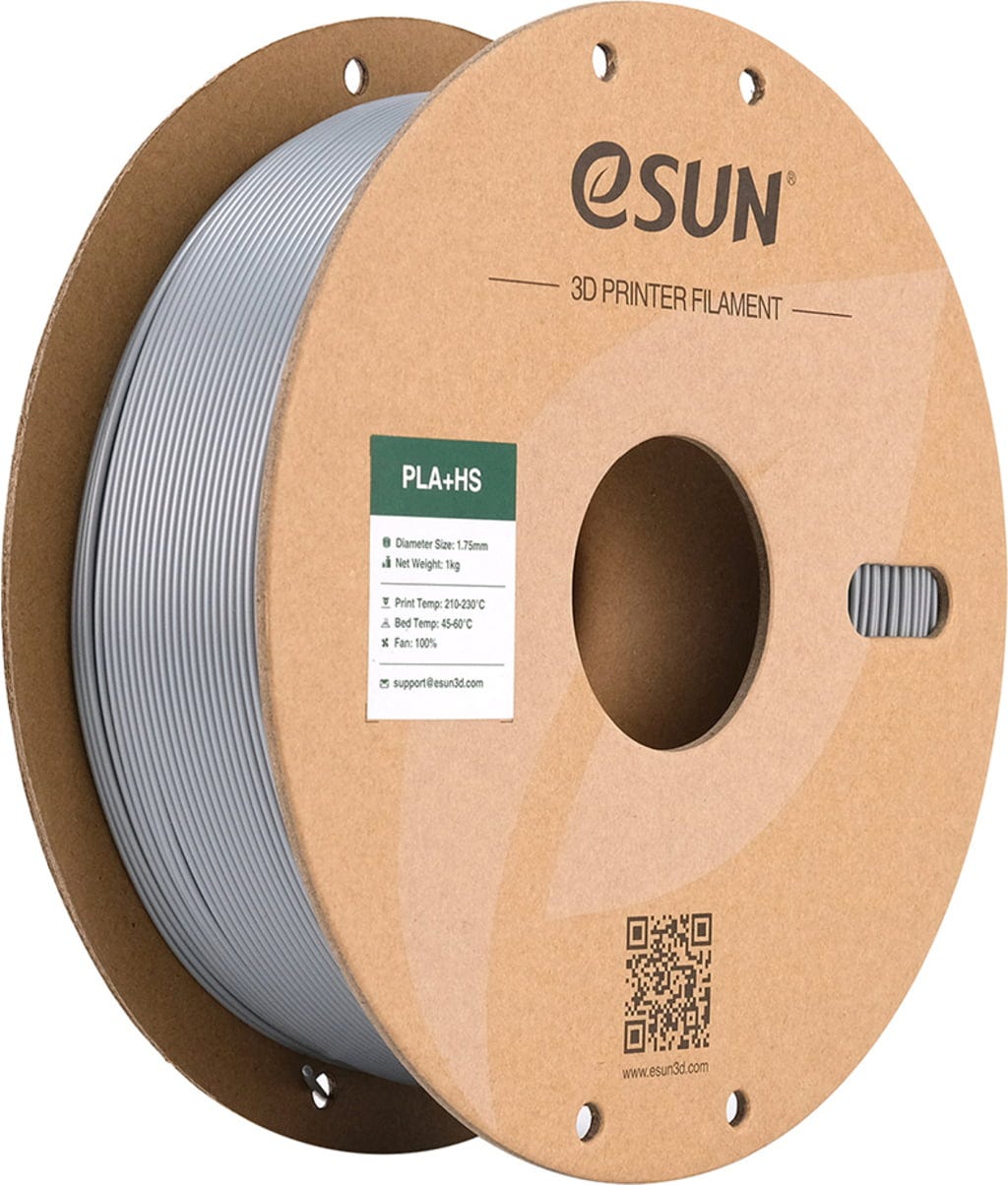 eSUN  PLA+HS Silver, 1,75 mm / 1000 g    PLA-Filament für den Hochgeschwindigkeitsdruck