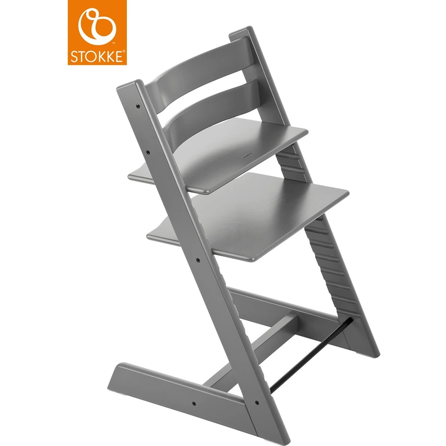 STOKKE® Tripp Trapp® Hochstuhl Buche Storm Grey + gratis Baby Set Storm Grey