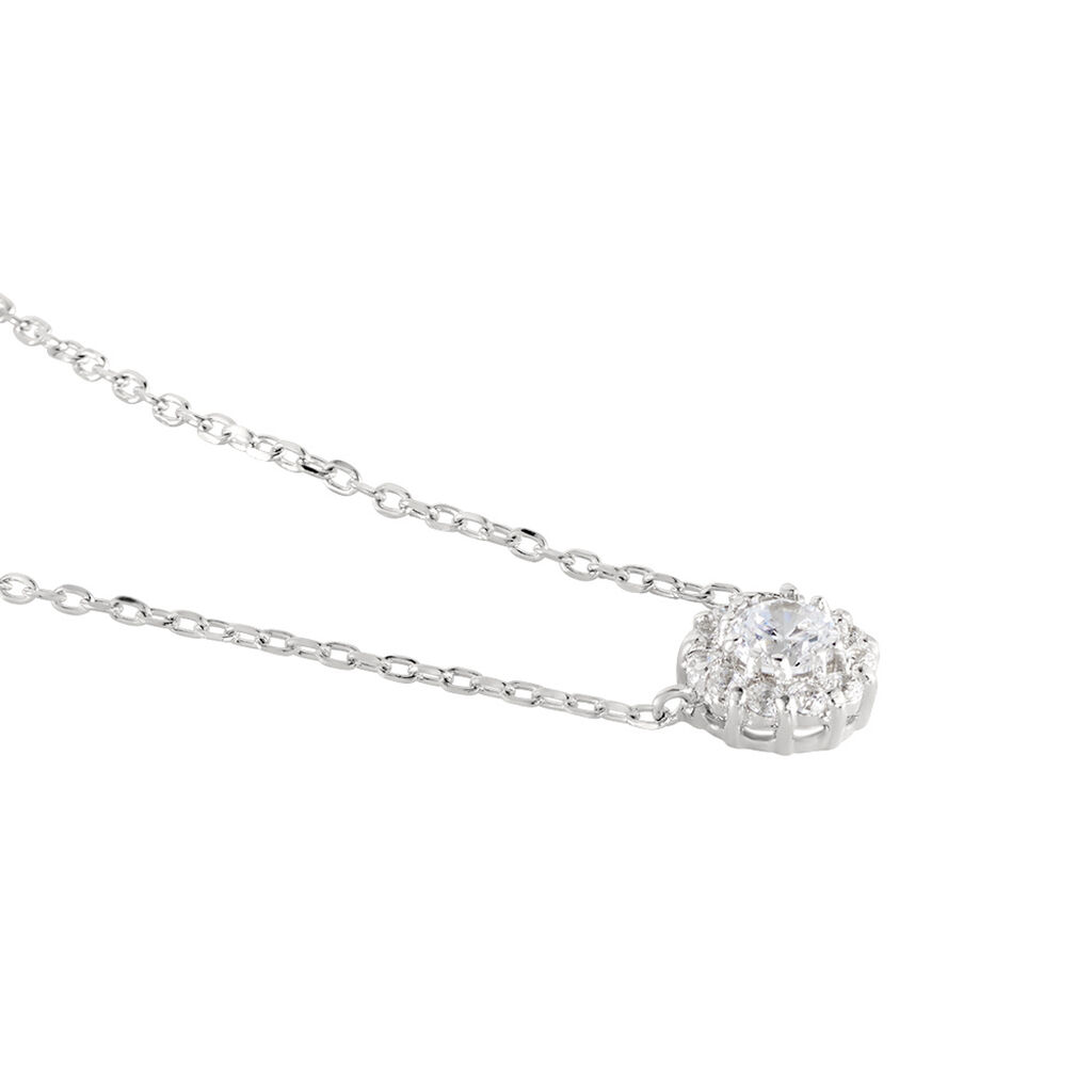 Collier Swanny Argent Blanc Oxyde De Zirconium