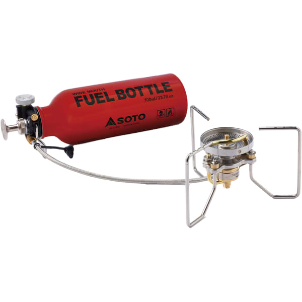 Réchaud multi combustible SOTO SOTO STORMBREAKER + 700ML FUEL BOTTLE RED