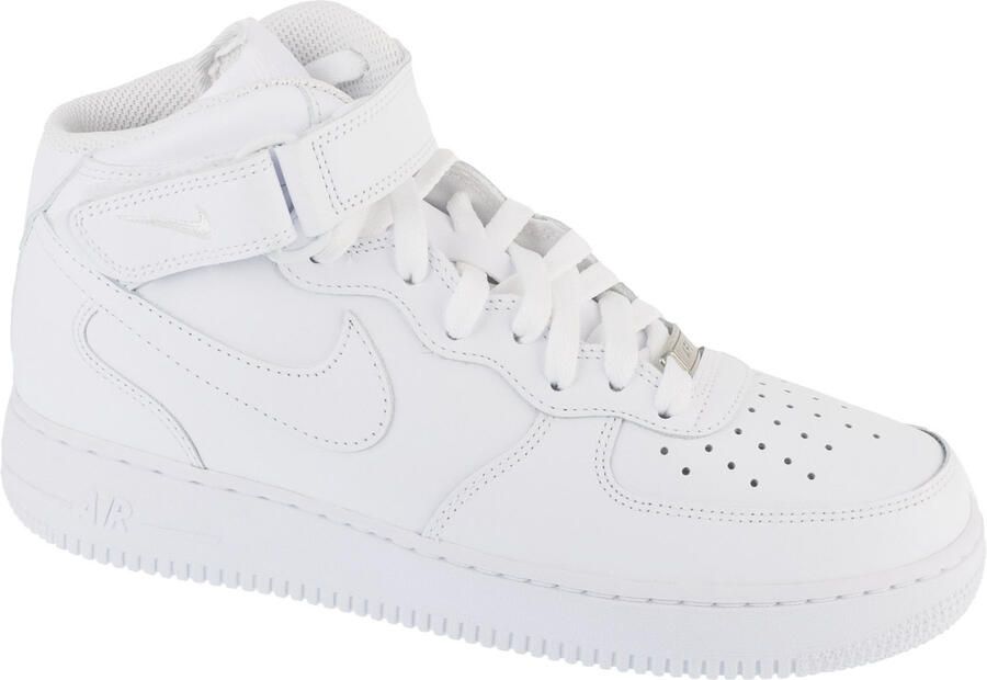 Nike Air Force 1 Mid basisschool Schoenen White Leer Textil Foot Locker