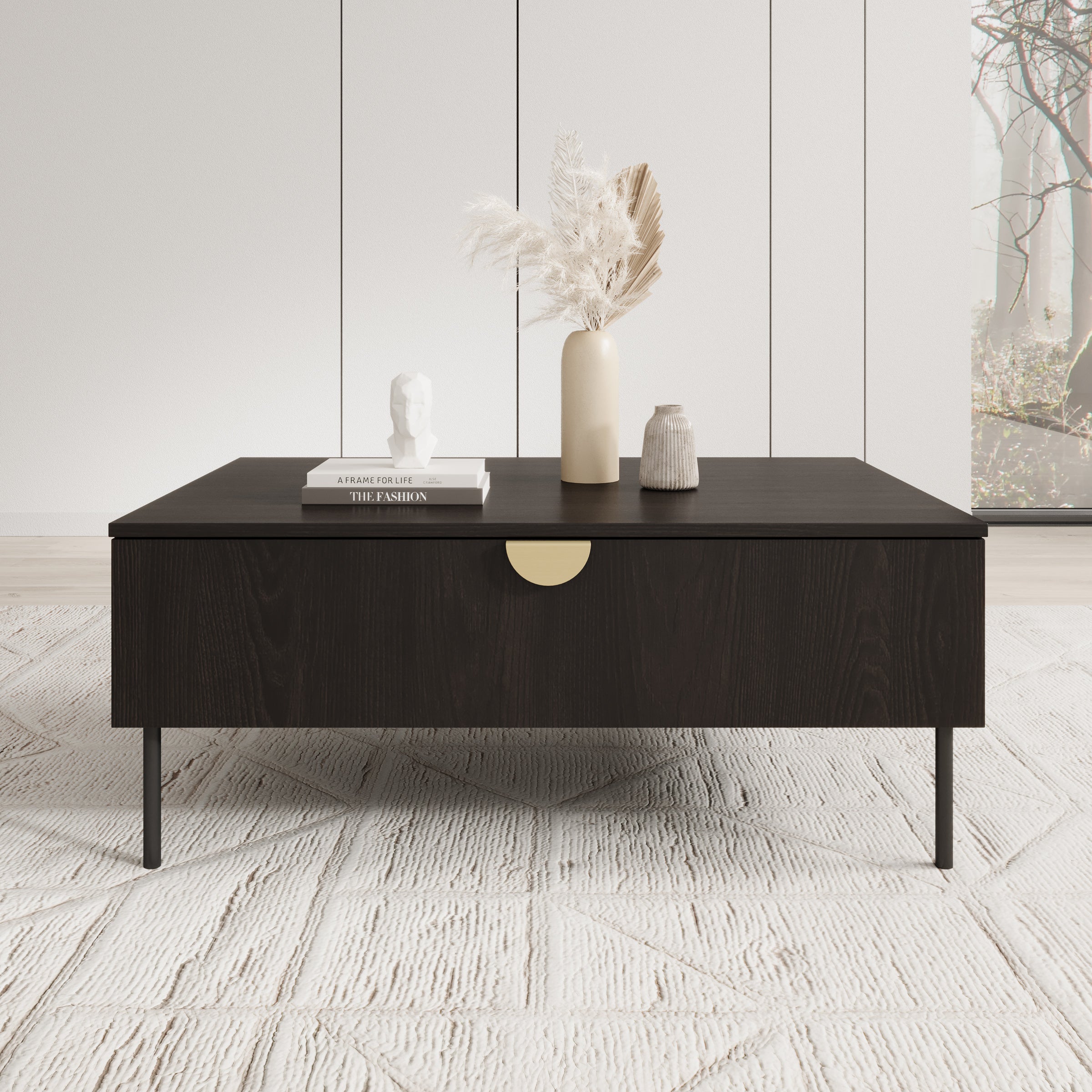 Monor - Salontafel - Zwart - 100x66x42 cm
