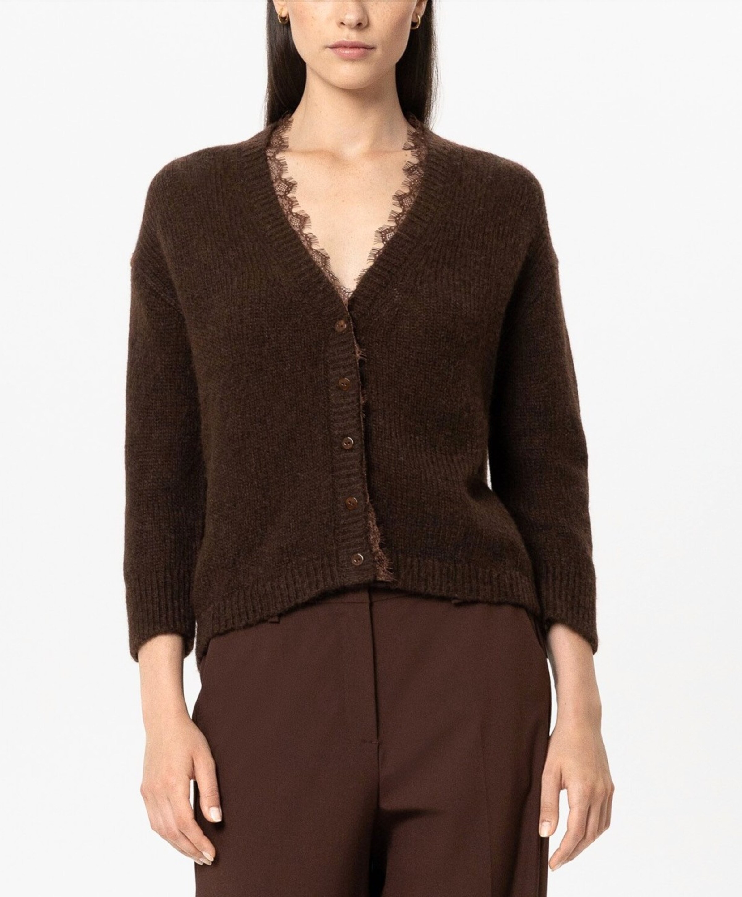 LUISA CERANO Dames vest bruin